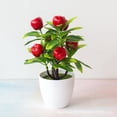 thumbnail image 3 of Simulation Fruit Plant Artificial Green Potted Decor Strawberry Orange Pepper, 3 of 9