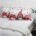 thumbnail image 3 of Valentine's Day Pillow Covers, Linen Long Throw Pillow Case, Pink Red Love Heart Gnomes Eucalyptus Holiday Pillow Protector Decorative Cushion Cover for Living Room/Bedroom 20" x 30", 3 of 8