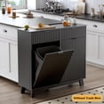 thumbnail image 4 of FANRAL Double Tilt Out Laundry Hamper Cabinet,10 Gallon Wooden Hidden Storage Cabinet,Fluted Trash Can for Bathroom Kitchen Living Room,Black Laundry Basket Cabinet, 4 of 9