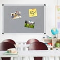 thumbnail image 3 of VIZ-PRO Notice Board Felt Gray, 48 X 36 Inches, Silver Aluminium Frame, 3 of 6