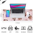 thumbnail image 5 of Long Mouse Pads for Desk,Pink Footballs with Bows Pattern Desk Mats on Top Of Desks, Desk Mouse Pad Extra Large with 3mm Non-Slip Base and Stitched Edge for Gaming,Office,Work,Home 31.5"x11.8", 5 of 6