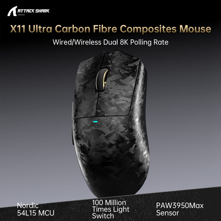 ATTACK SHARK, Wireless Gaming Mouse, 42000 DPI, Tri-Mode - Walmart.com