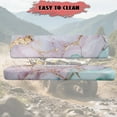 thumbnail image 3 of FKELYI Marble Pink Gold Print Anti-Dust Mule Bench Seat Cover Backrest Cover UTV ATV Accessories Breathable Powersports Seats Covers Washable UTV Interior Decor, 3 of 7