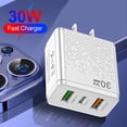 thumbnail image 3 of Adaptador de cargador de 3 puertos Cargadores de teléfono móvil de la UE de EE. UU. Para Xiaomi Samsung iPhone 14, 3 of 7