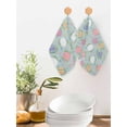 thumbnail image 2 of Easter Bunny Kitchen Dish Towels for Drying Dishes Set of 3, Colorful Eggs Spring Leaves Daisy Blue Waffle Weave Microfiber Hand Tea Bathroom Towels Quick Dry & Absorbent Towel 12x12, 2 of 7