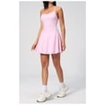 thumbnail image 2 of PISONIC Womens Tennis Dress, 2-in-1 Golf Workout Dress with Built-in Bra & Shorts Pockets, Athletic Dresses with Adjustable Strap, 2 of 7