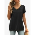 thumbnail image 5 of Womens Summer Sleeve V Neck Casual Tops Tshirts, 5 of 6
