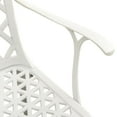 thumbnail image 5 of vidaXL 3 Piece Bistro Set Cast Aluminum White, 5 of 6