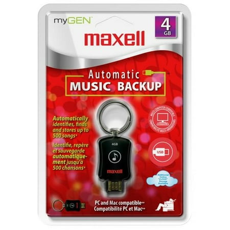 UPC 025215619649 product image for Maxell myGEN Flash Auto Backup 4 GB MUSIC MY4M (Black) | upcitemdb.com