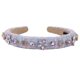thumbnail image 1 of 1 Uds. Diadema de flores de cristal vintage, diadema de esponja de tela con borde fino, tocado, 1 of 7