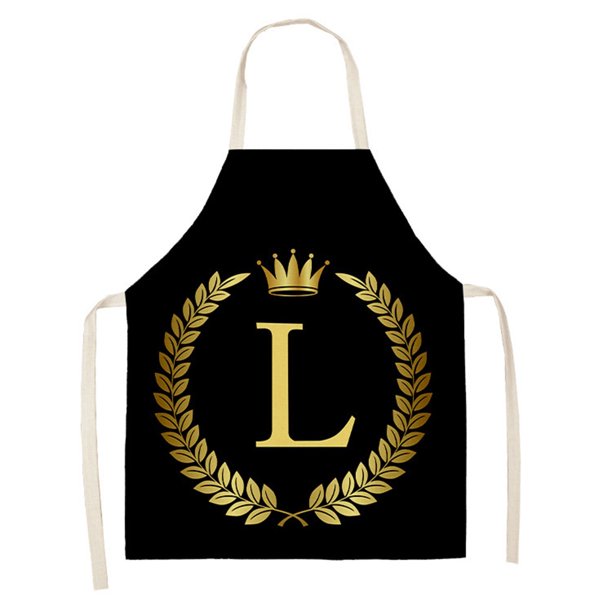Delantal de cocina de lino - Delantal de cocina sin mangas de lino de algodón con estampado de letras Wmkox8yii FHAKJF1453