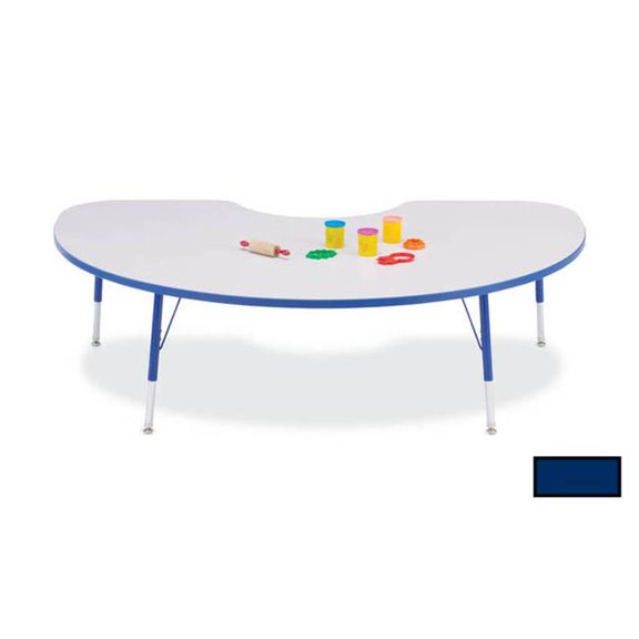 Adult Height Prism Color Edge Kidney Table