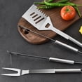 thumbnail image 2 of Dossier de Cuisson BBQ Poignée Ergonomique Acier Inoxydable Résistant à la Chaleur Spatule de Cuisine Outils Fourniture Extérieure, 2 of 7