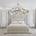 thumbnail image 2 of Modern Chandeliers for Dining Room - 47In Black Rectangle Brass LargeTree Branch Art Deco Mid Century Chandelier with Ginkgo Leaves, Farmhouse Chandelier for Living Room,Bedroom, 2 of 8