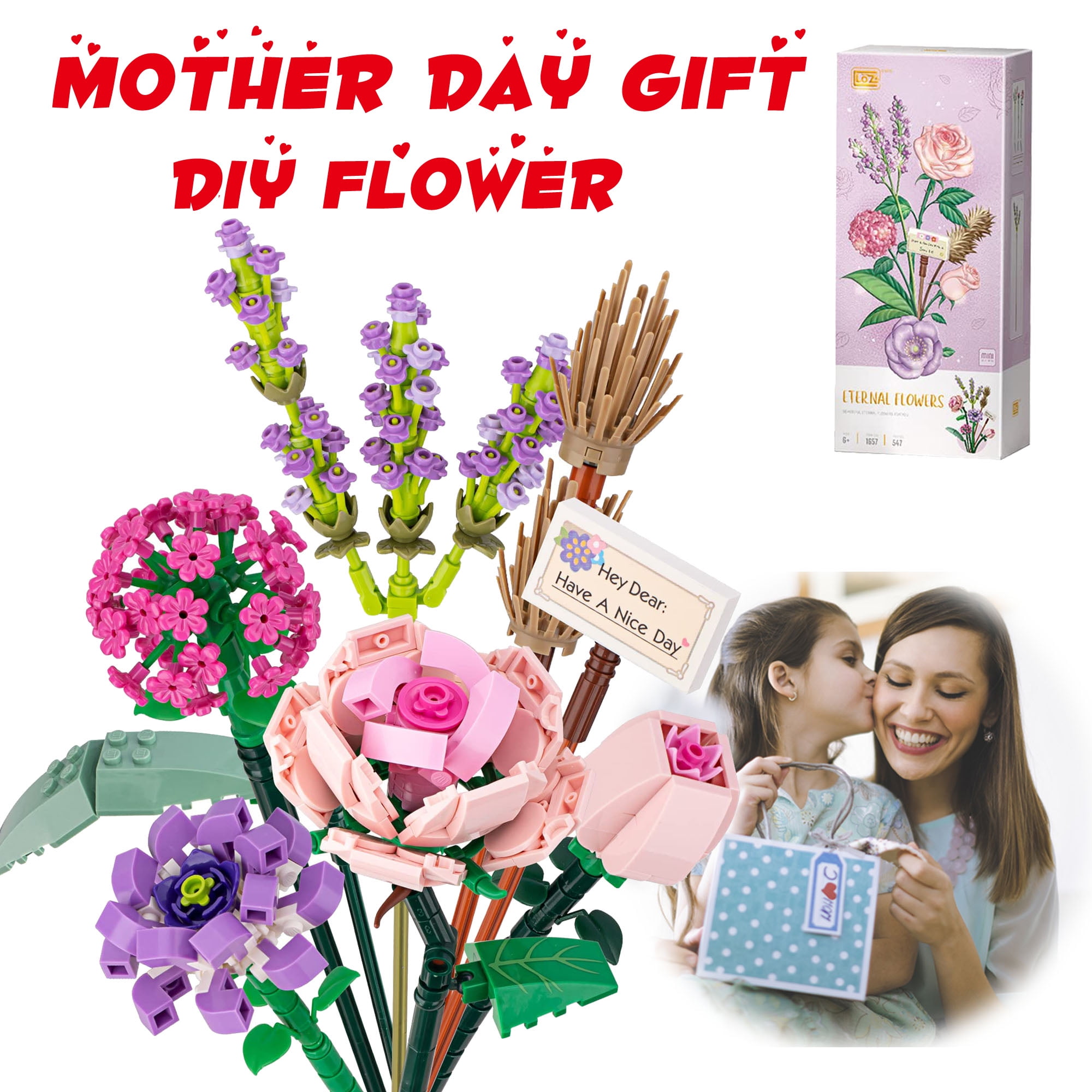 547 PCS Artificial Flowers Stacking