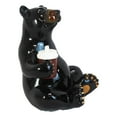 thumbnail image 4 of Western Rustic Black Bear Sitting With Red Cooler Tumbler Figurine Summer Bears, 4 of 5
