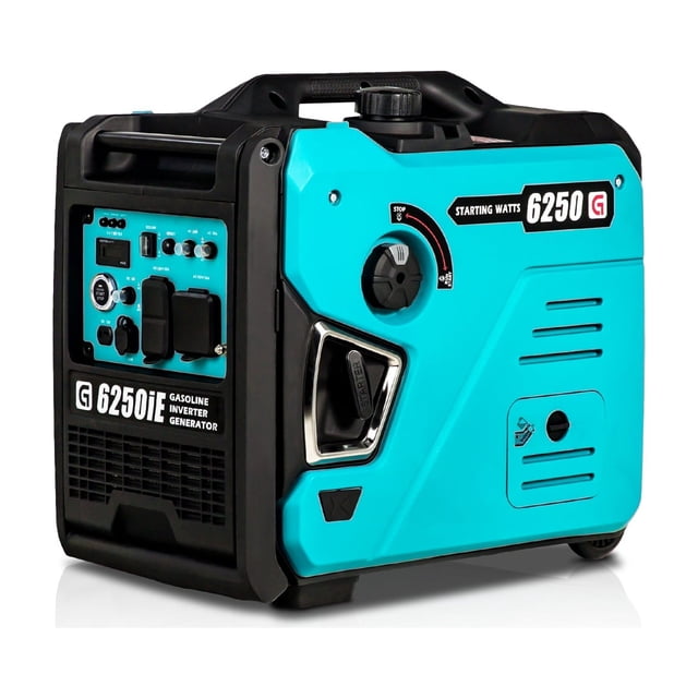 Portable Inverter Generator 6250 Peak Watt, Outdoor Power Equipment for Camping, Gas Powered Generator Super Quiet for Camping, Tailgating, Home Emergency Use, Rvs