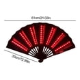 Agiufgs LED Light-Up Folding Fan, 24 in Wide, Creates Dynamic Color ...