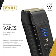 Wahl Professional 5 Star Vanish Shaver, Lithium-Ion Battery, Pop-Out Foil Bars, Ergonomic Design, 100 Minutes Runtime, Lithium-Ion Battery