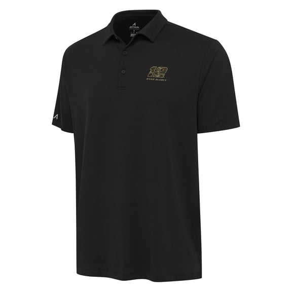 Men's Antigua Black Ryan Blaney Reprocess Polo