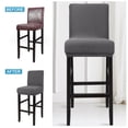 thumbnail image 2 of Unique Bargains Bar Stool Covers for Bar Counter Short Back Chair Slipcovers Grey 4 Pcs, 2 of 8