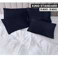 thumbnail image 2 of Fundas de almohada Utopia Bedding King Standard, paquete de 4 unidades, 50 x 90 cm, color azul marino, 2 of 8