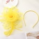 thumbnail image 5 of Jumpingount Hermoso detalle flor pluma diadema tocado mujeres flor malla plumas clip único Accesorio para el cabello amarillo, 5 of 6