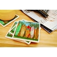 thumbnail image 3 of Surfboard Fence (Absorbent Ceramic Coasters Set of 4 Matching Images, Cork Back, Kitchen Table Decor), 3 of 3