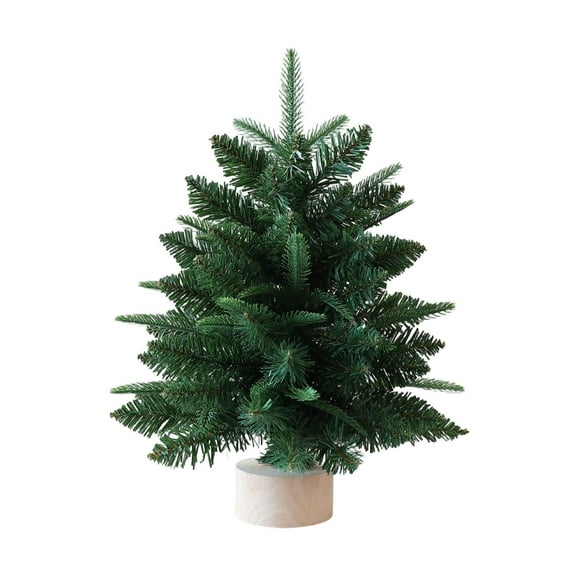 karymi Desktop Christmas Tree Ornament 18 or 24 Inch PVC Artificial Tree with Solid Wood Base Christmas Gifts up to 90% off up to 90% off Weekly flyer