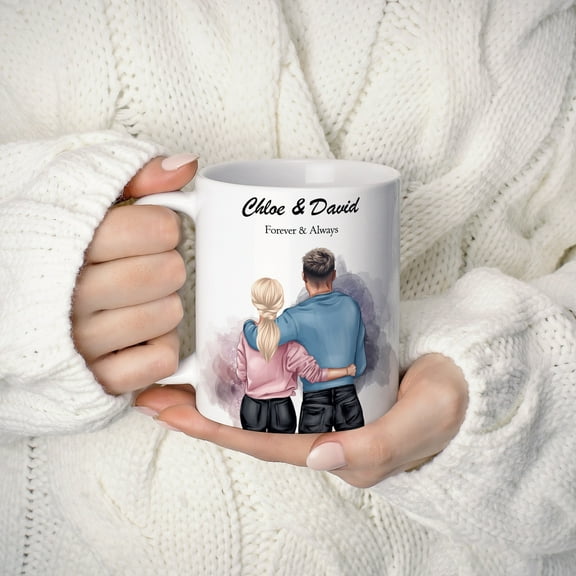 Personalised Couple Mug, Couple Gift, Custom Couple Gift Mug, Boyfriend Mug, Girlfriend Mug, Anniversary Gift, Anniversary Mug, Ceramic Mug 15Oz