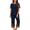 Floral Blue, variant on Oudiya Women 2 Piece Mumu Lounge Set Short Sleeve Shirt and Capri Pants with Pockets Pajama Set, S-2XL