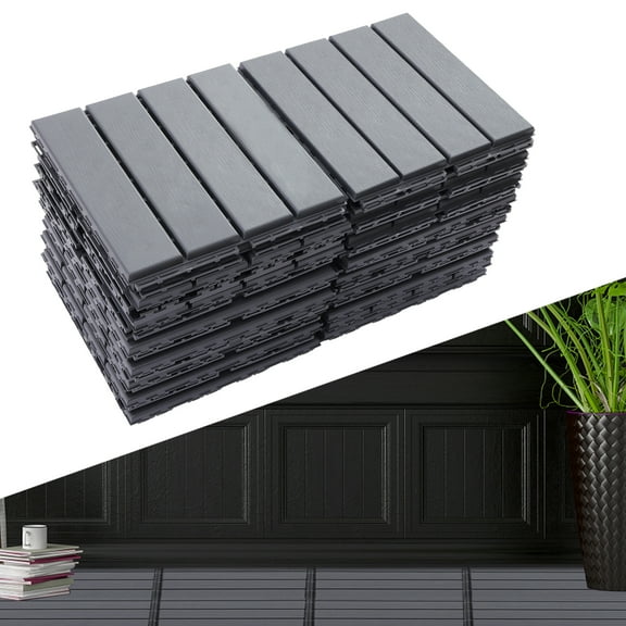 30-Pack Interlocking Deck Tiles – DIY Outdoor Flooring for Patio, Garden, Balcony, and Poolside – Easy Installation, Anti-slip, and Weather-Resistant