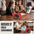 thumbnail image 6 of Case for Samsung Galaxy Tab S11 Ultra 14.6 inch 2025 Released, 360 Degree Rotating Hand Grip Shockproof Cover with Shoulder Strap, Red, 6 of 7