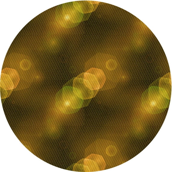 Ahgly Company Indoor Round Patterned Blood Night Red Area Rugs, 5' Round