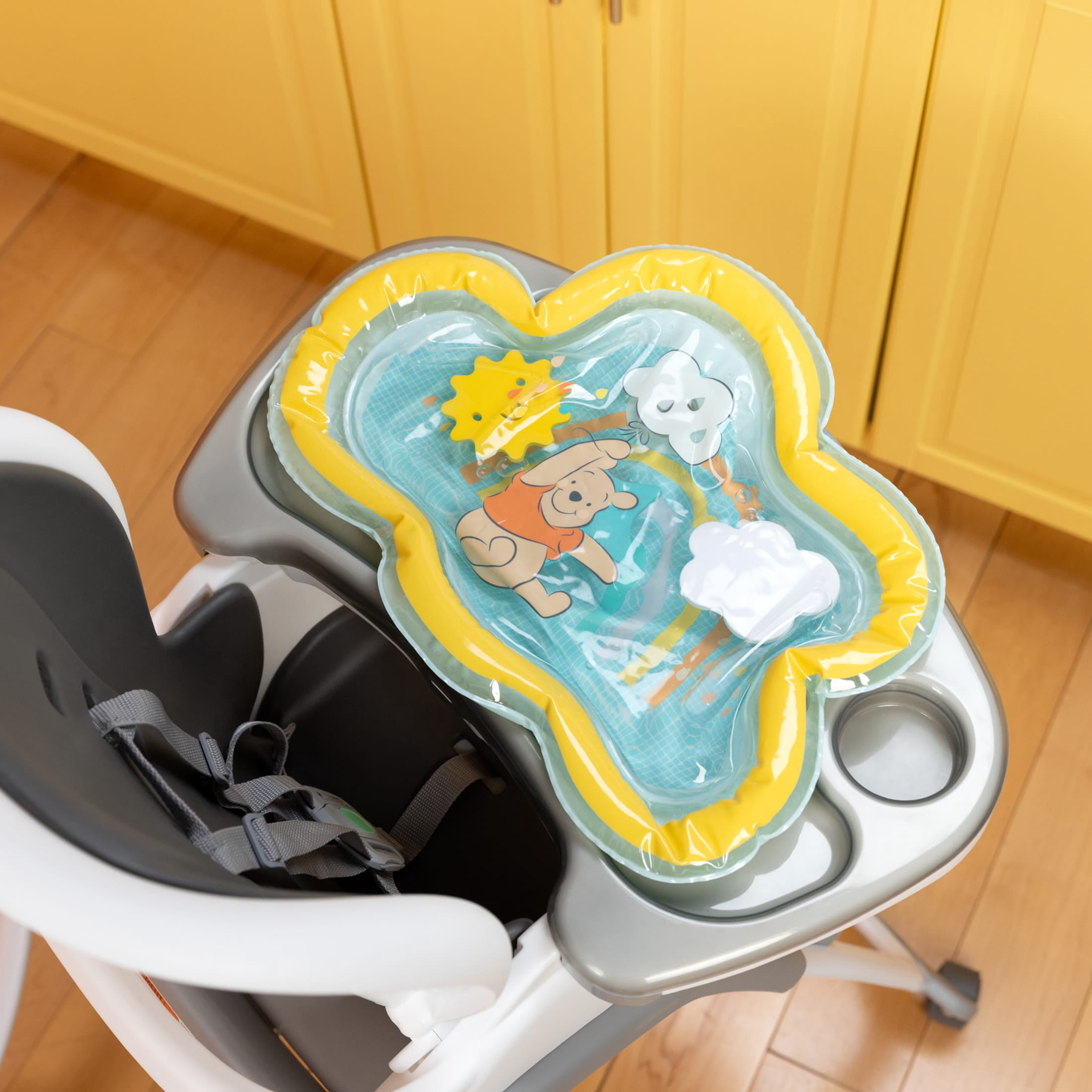 Bright Starts Disney Winnie the Pooh Once Upon a Time Water Mat, Blue, Newborn