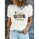 thumbnail image 1 of Camiseta Para Mujer Verano Suave Camiseta Con Cuello Redondo Para Mujer Para Caminar Por La CalleSimple English Floral Butterfly Pattern Women's Fashion Trendy Round Neck Short Sleeve, Simple Casual, 1 of 7