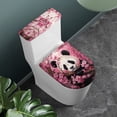 thumbnail image 3 of HELLHERO Panda Toilet Seat Cover of 2-Piece Stretch Bathroom Toilet Cozy Set Easy to Clean Bathroom, 3 of 7