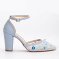 thumbnail image 1 of Ivy - Zapatos de boda con encaje floral 3D azul azul cielo 26 CM, 1 of 5