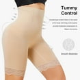 thumbnail image 3 of Women Solid Suspender BodySuit Shaping Button Waist Support Crotch Pants Shorts for Women High Waist Tops Long Length plus Size Waste Trainers for Women Seamless Garter Corset plus Size Women Bodysuit, 3 of 7