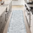 thumbnail image 3 of Rugking Hallway Rug 2X6 Area Rug Moroccan Grey Modern Geometric Mat Contemporary Soft Rug Indoor Door Mat Non Slip Carpet Kitchen Bedroom Dining Room, 3 of 6