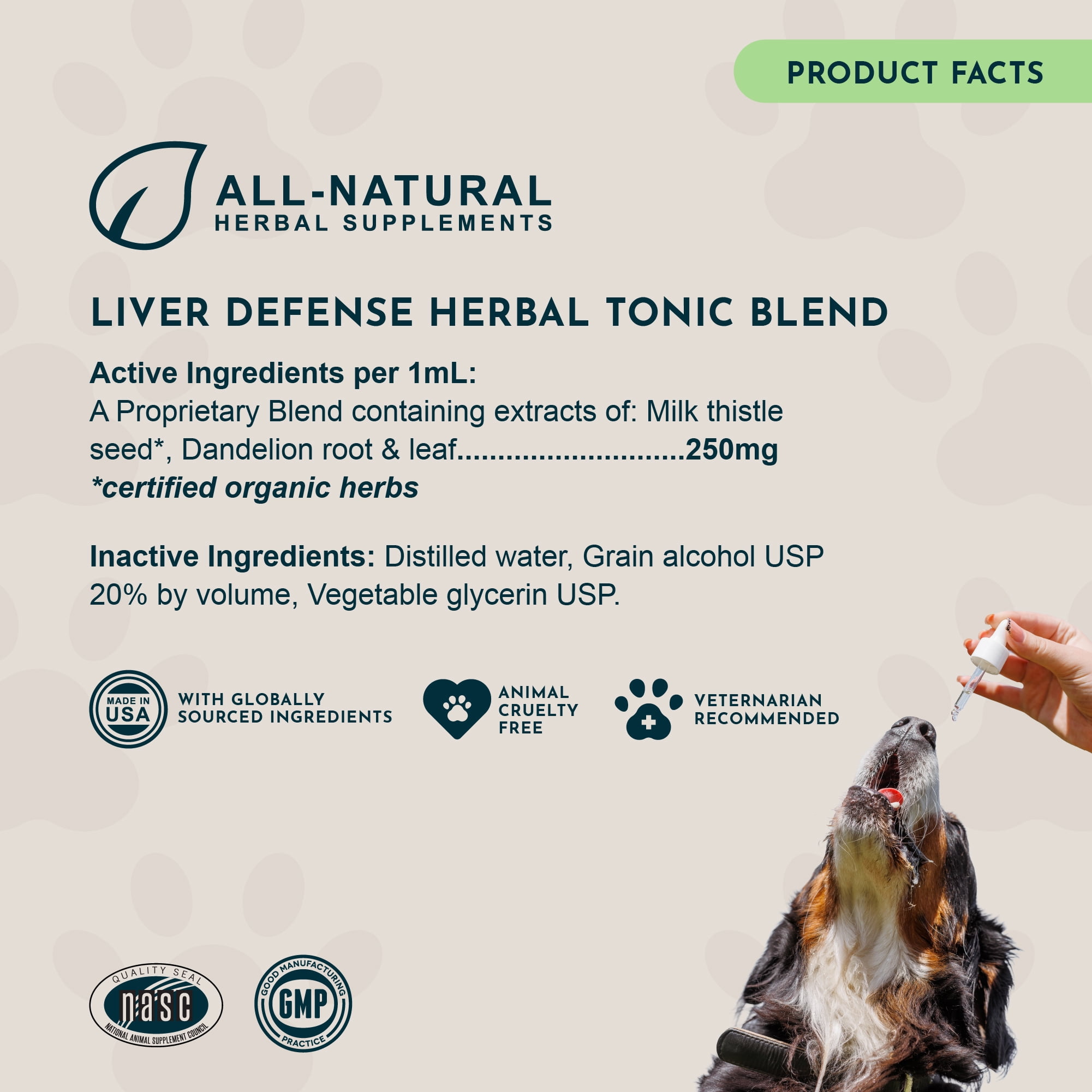 Animal Essentials Liver Defense Growth Dog & Cat Supplement, 2 Oz