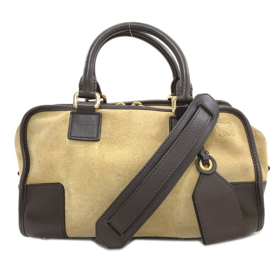 Pre-Owned Loewe Amazona 2-Way Handbag, Suede, Women's.
