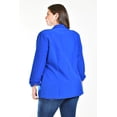 thumbnail image 3 of Blazer manga 3/4 Roman Fashion /Tallas Extras, 12255 (Azul rey) azul 42, 3 of 6