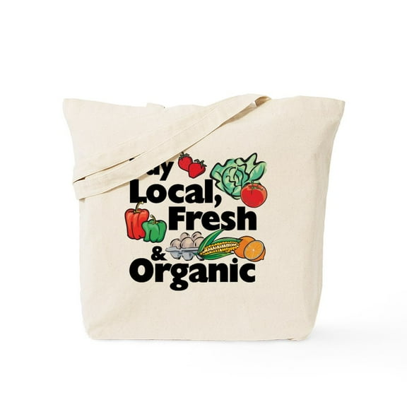 CafePress - Buy Local Fresh & Organic Tote Bag - Unisex Canvas Tote Bag, Beige, 1-Piece
