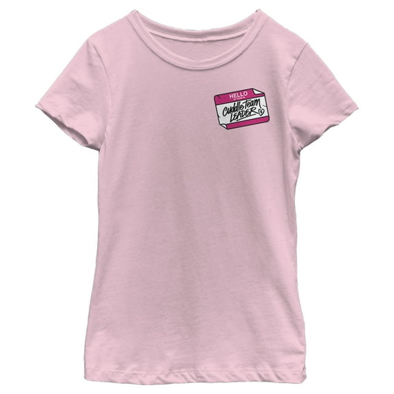 Girl's Fortnite Cuddle Name Tag Graphic Tee Light Pink Large