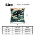 thumbnail image 5 of Whale Patterns - Set of 2, Available in 16x16, 18x18, and 20x20 Inches for Various Occasions, Sofa, Bed, Chair - Includes Pillow Inserts, Cushion Covers, Decorative Pillows, 5 of 6