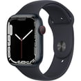 thumbnail image 1 of Refurbished Apple Watch Series 7 Aluminum 41 mm (GPS + Cellular) Midnight Black (Grade A), 1 of 5