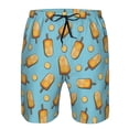 thumbnail image 4 of Kdxio Lemon Ice Cream Pattern Mens Casual Shorts - Drawstring Summer Beach Sports Shorts for Men, 4 of 9