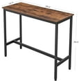 thumbnail image 3 of VASAGLE Bar Table, Narrow Long Bar Table, Kitchen Dining Table, High Pub Table, Sturdy Metal Frame, Industrial Design, 15.7 x 39.4 x 35.4 Inches, Rustic Brown and Ink Black, 3 of 5