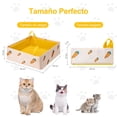 thumbnail image 3 of Caja de Arena Plegable LESUCCI Amarillo Impermeable para Gatos Medianos y Pequeños, 3 of 8